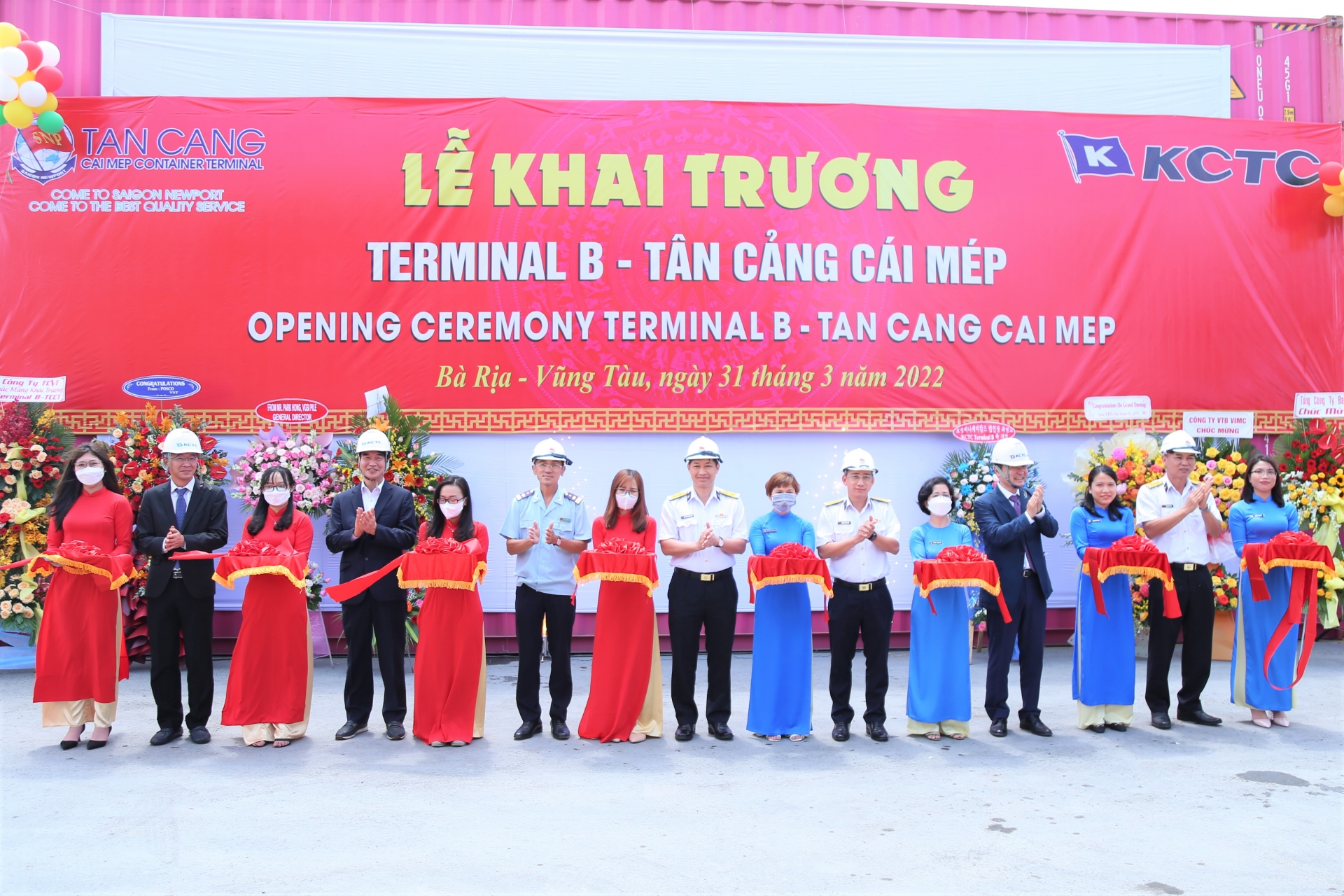 Công ty CP Tân Cảng Cái Mép khai trương Terminal B - Tân Cảng Cái Mép Công ty CP Tân Cảng Cái Mép khai trương Terminal B - Tân Cảng Cái Mép