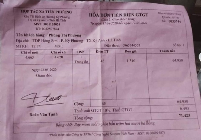 giat minh voi hoa don tien dien tu 71 nghin dong len den 13 trieu dong