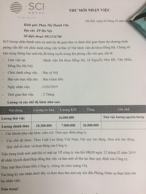 Bác sỹ khiếu nại bệnh viện đa khoa Hồng Hà vì tự ý thay đổi cam kết bac sy khieu nai benh vien da khoa hong ha vi tu y thay doi cam ket