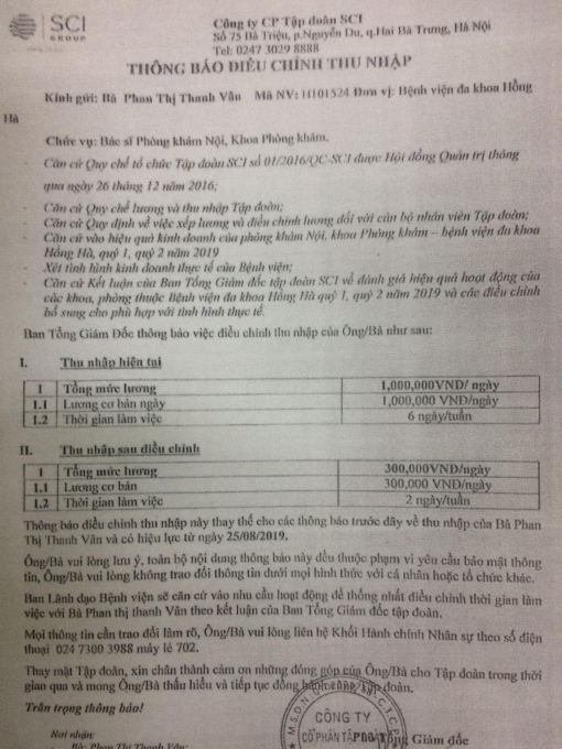 Bác sỹ khiếu nại bệnh viện đa khoa Hồng Hà vì tự ý thay đổi cam kết bac sy khieu nai benh vien da khoa hong ha vi tu y thay doi cam ket