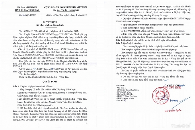 Tổng Công ty Cổ phần Đầu tư Phát triển Xây dựng bị xử phạt gần 1 tỷ đồng tong cong ty co phan dau tu phat trien xay dung bi xu phat gan 1 ty dong