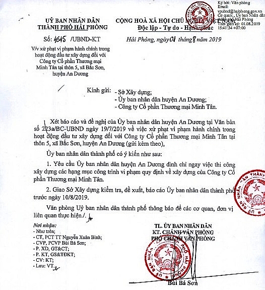 Vụ sập giàn giáo cây xăng ở Hải Phòng: Công ty Minh Tân phớt lờ yêu cầu dừng xây dựng vu sap gian giao cay xang o hai phong cong ty minh tan phot lo yeu cau dung xay dung