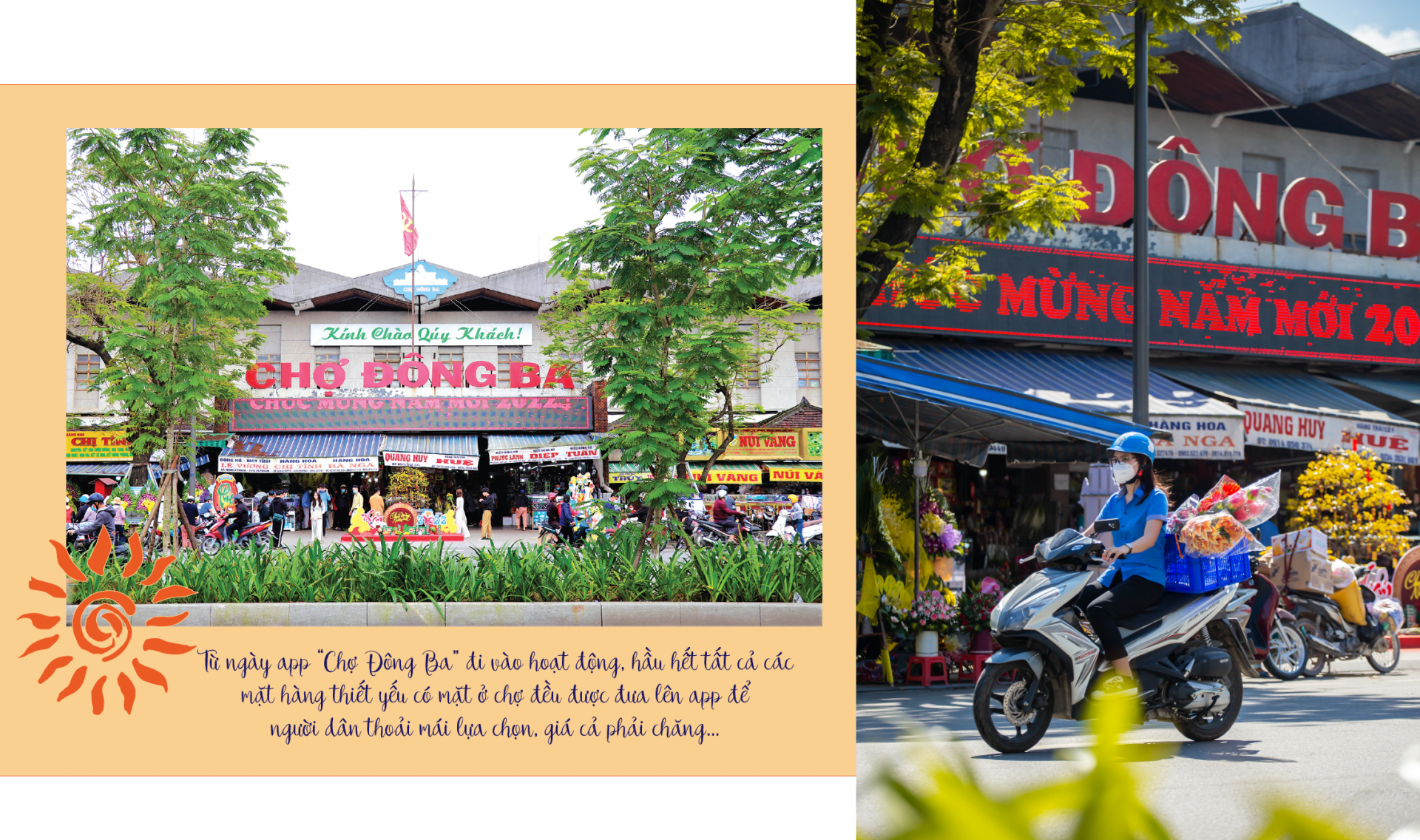 Huế: Lần đầu tiên đi chợ Tết bằng app Huế: Lần đầu tiên đi chợ Tết bằng app