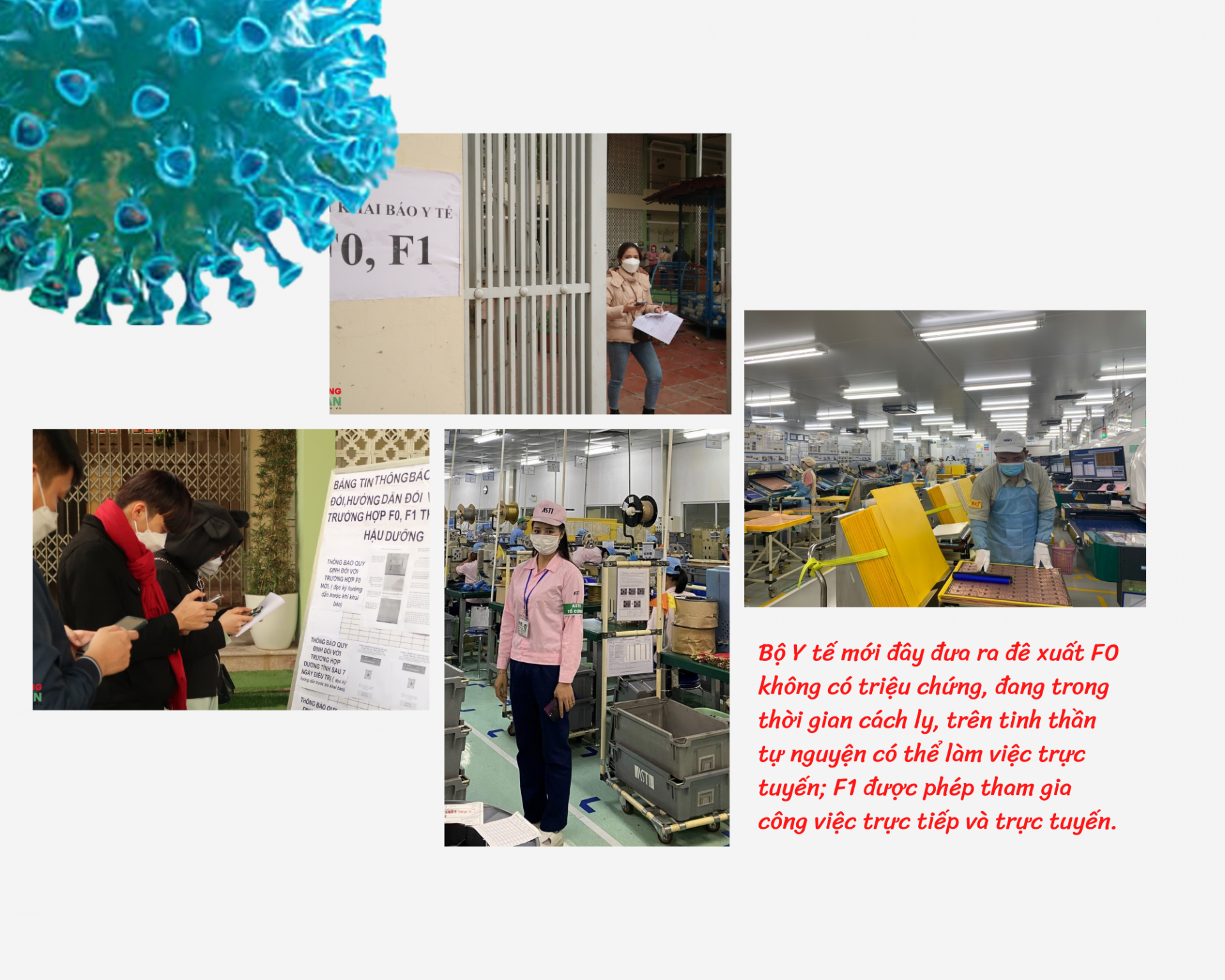 Công nhân F1 vẫn đi làm tại nhà máy Công nhân F1 vẫn đi làm tại nhà máy