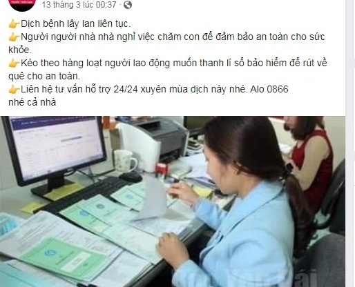 Lợi dụng dịch Covid-19, mạo danh cơ quan BHXH gom sổ bảo hiểm của công nhân để trục lợi loi dung dich covid 19 mao danh co quan bhxh gom so bao hiem cua cong nhan de truc loi