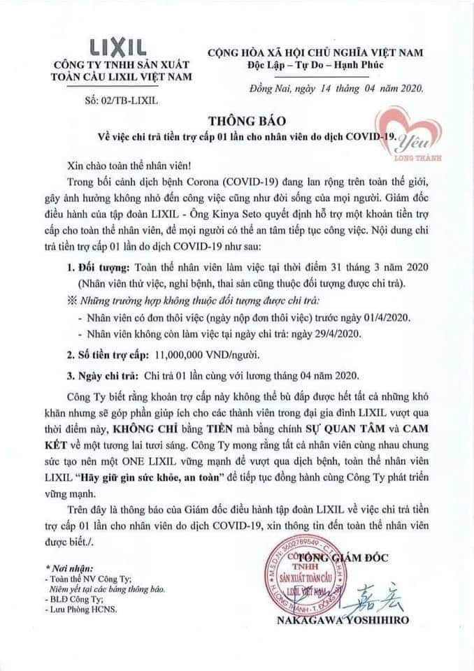 Cư xử có tình giữa mùa dịch Covid-19, chủ doanh nghiệp “đốn tim” công nhân!