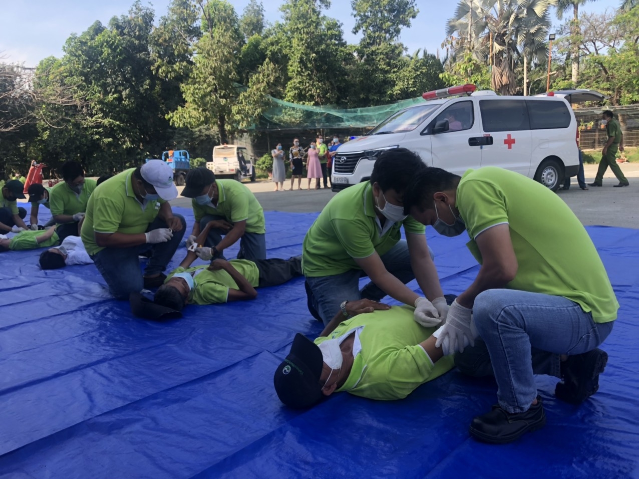 Diễn tập phương án chữa cháy, cứu hộ cứu nạn tại VWS