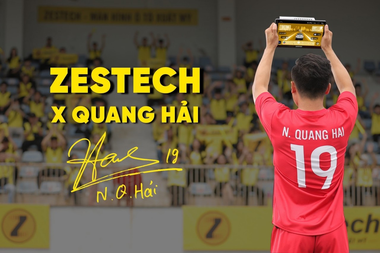 Cầu thủ Quang Hải chính thức trở thành đại sứ thương hiệu màn hình ô tô Zestech Cầu thủ Quang Hải chính thức trở thành đại sứ thương hiệu màn hình ô tô Zestech