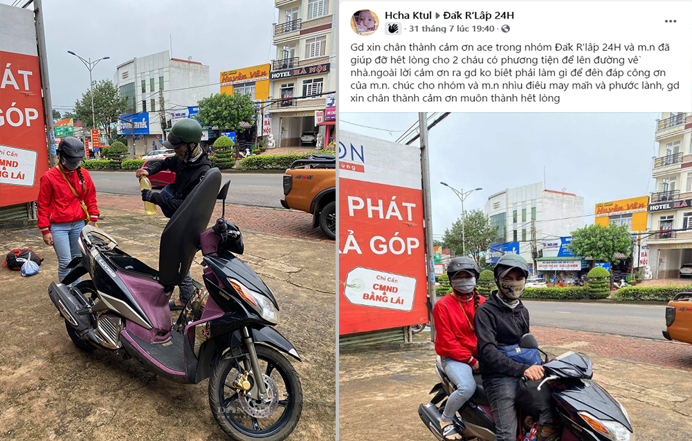 Chuyện cảm động của những công nhân đi bộ về quê được người dân tặng xe máy Chuyện cảm động của những công nhân đi bộ về quê được người dân tặng xe máy