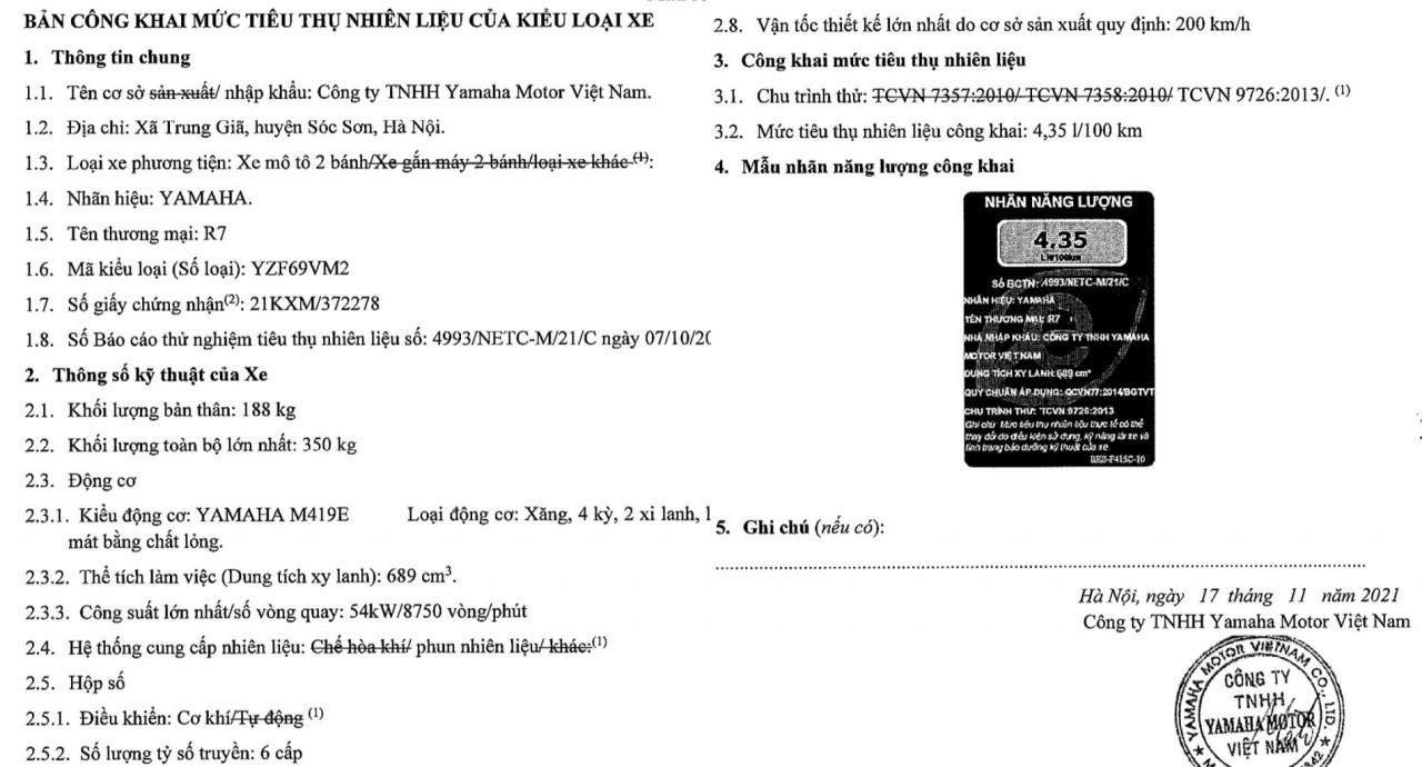 Yamaha YZF-R7 sắp được bán chính hãng tại Việt Nam Yamaha YZF-R7 sắp được bán chính hãng tại Việt Nam
