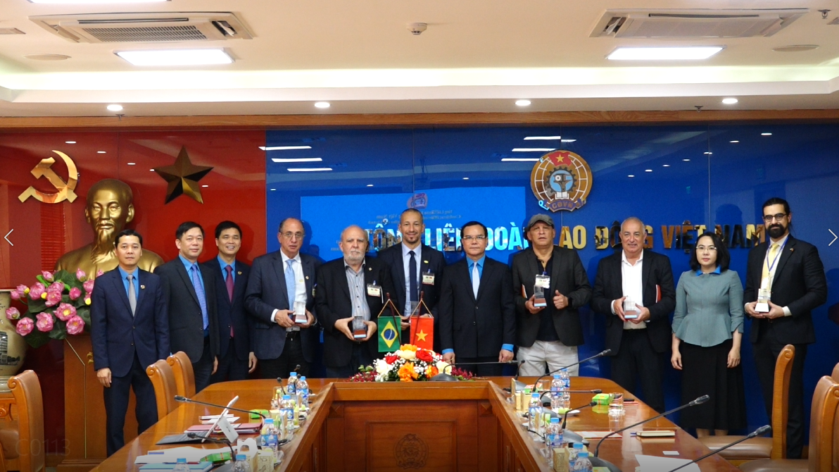 Tăng cường hợp tác giữa Công đoàn Việt Nam và các Trung tâm Công đoàn Brazil