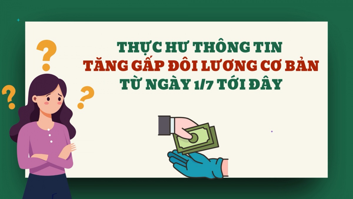 xuất hiện nhiều thông tin lan truyền trên mạng xã hội về việc tăng gấp đôi lương cơ bản