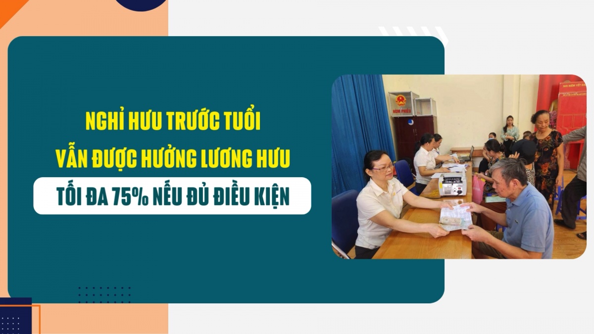 Nghỉ hưu trước tuổi vẫn được hưởng lương hưu tối đa 75% nếu đủ điều kiện này