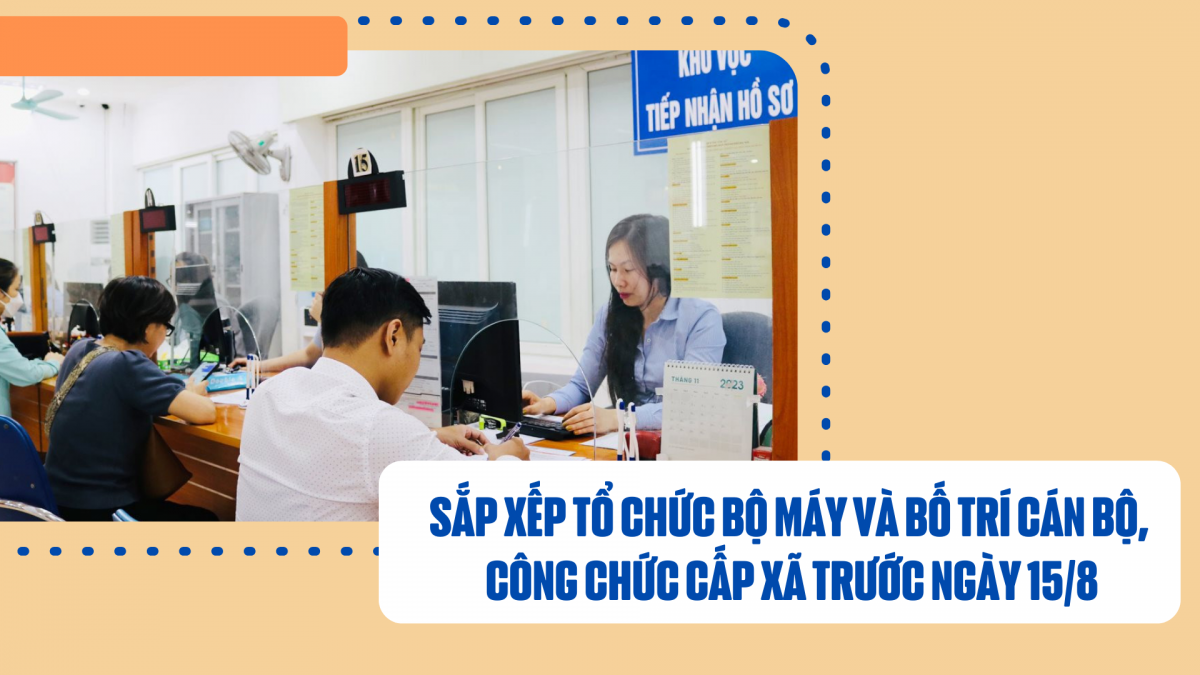 Sắp xếp tổ chức bộ máy và bố trí cán bộ, công chức cấp xã trước ngày 15/8