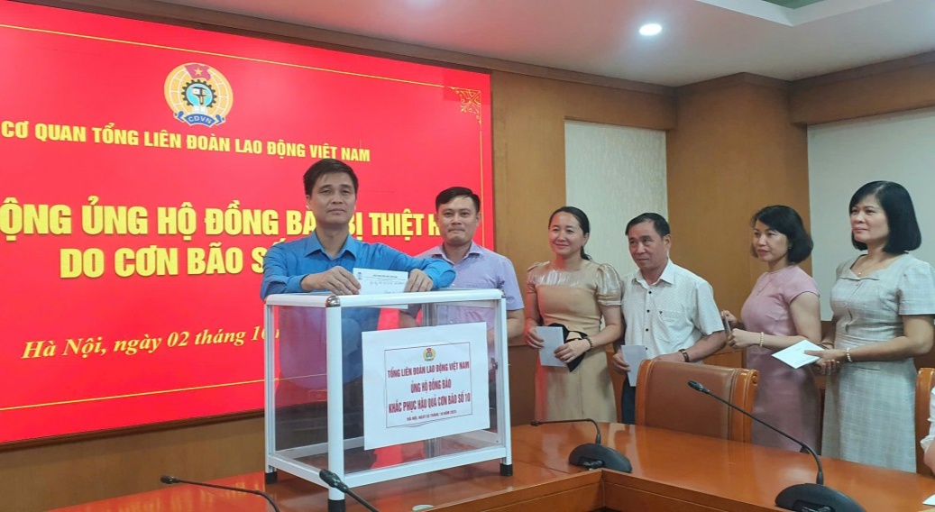 Tổng Liên đoàn Lao động Việt Nam phát động ủng hộ đồng bào vùng bão lũ