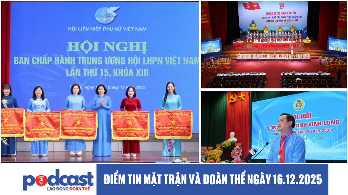 Điểm tin Mặt trận và Đoàn thể ngày 16.12.2025