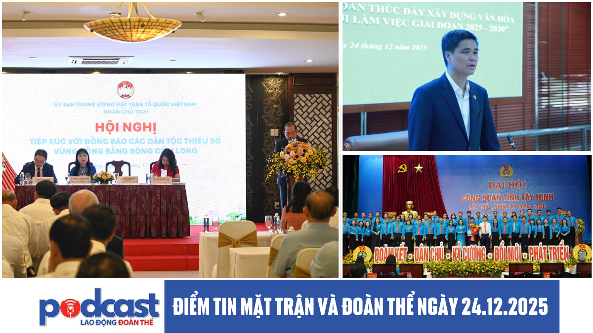 Điểm tin Mặt trận và Đoàn thể ngày 24.12.2025