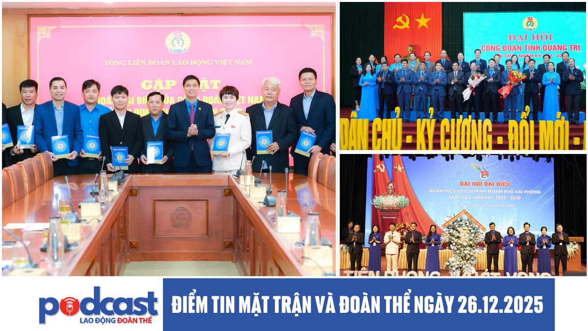 Điểm tin Mặt trận và Đoàn thể ngày 26.12.2025