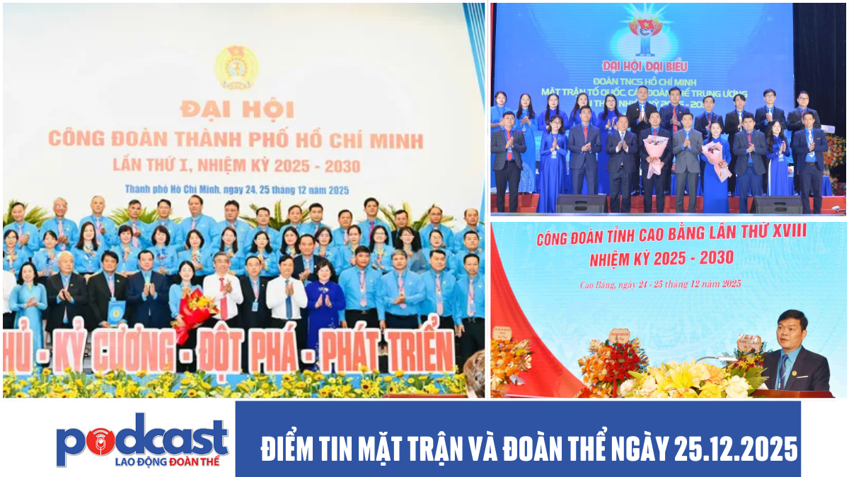 Điểm tin Mặt trận và Đoàn thể ngày 25.12.2025