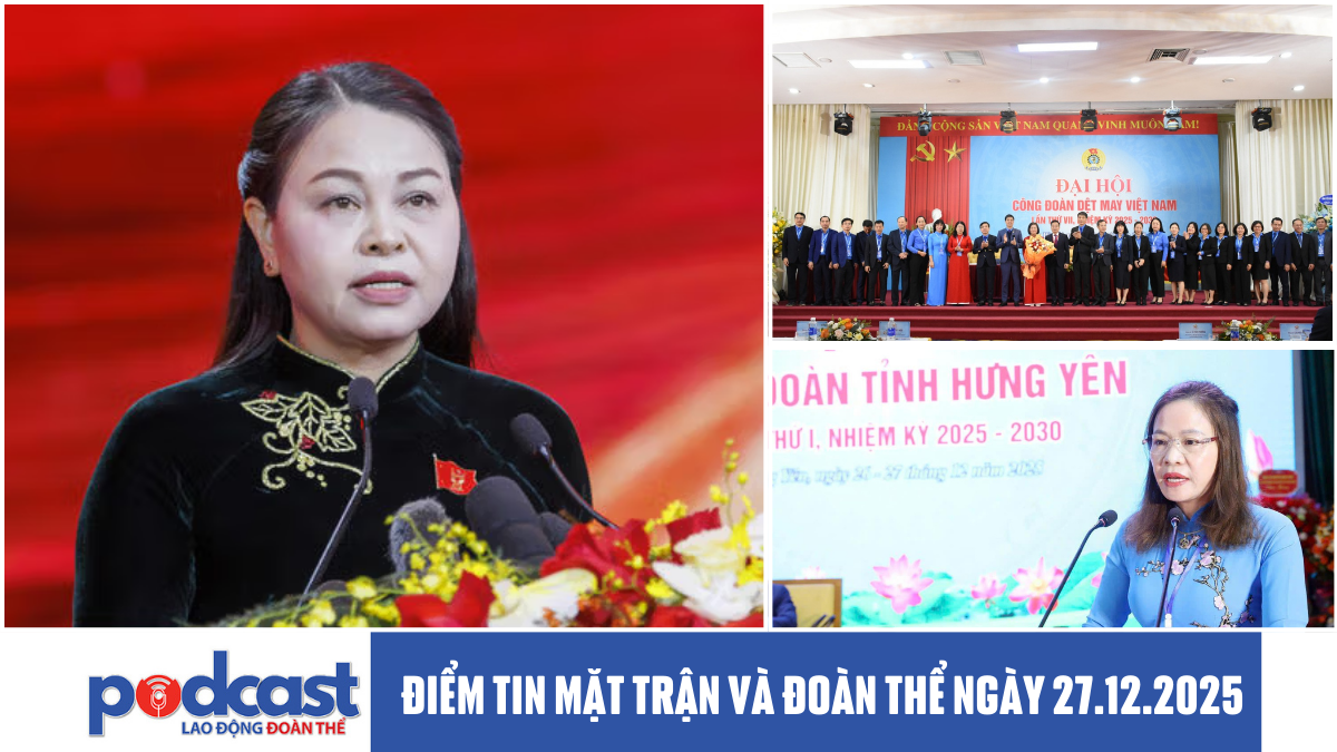Điểm tin Mặt trận và Đoàn thể ngày 27.12.2025