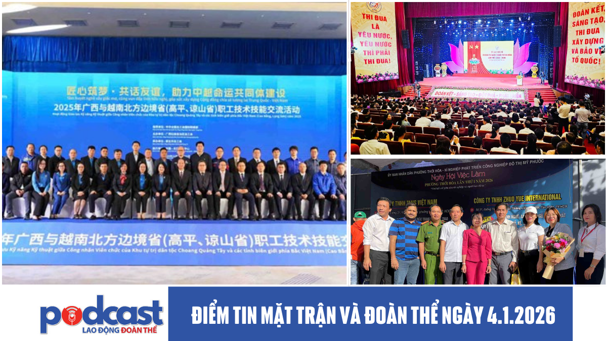 Điểm tin Mặt trận và Đoàn thể ngày 4.1.2026