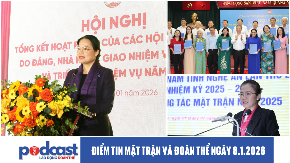 Điểm tin Mặt trận và Đoàn thể ngày 8.1.2026