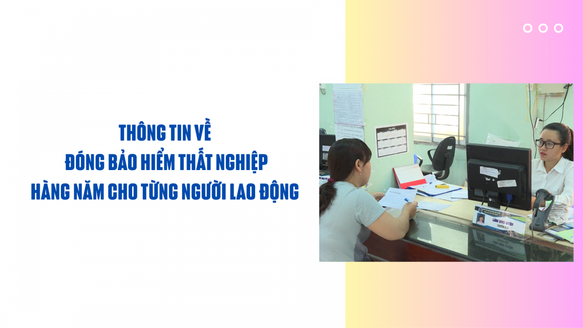 Thông tin về đóng bảo hiểm thất nghiệp hàng năm cho từng người lao động