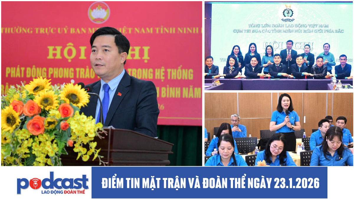 Điểm tin Mặt trận và Đoàn thể ngày 23.1.2026