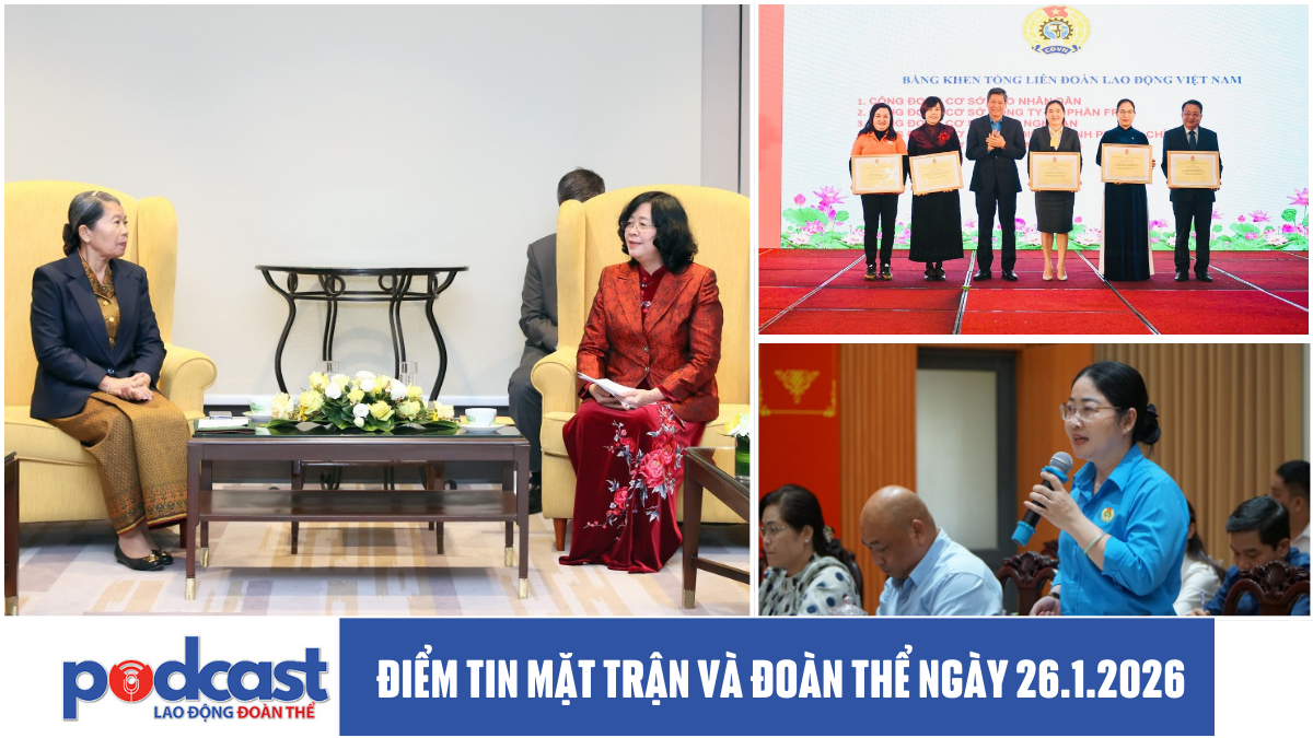 Điểm tin Mặt trận và Đoàn thể ngày 26.1.2026