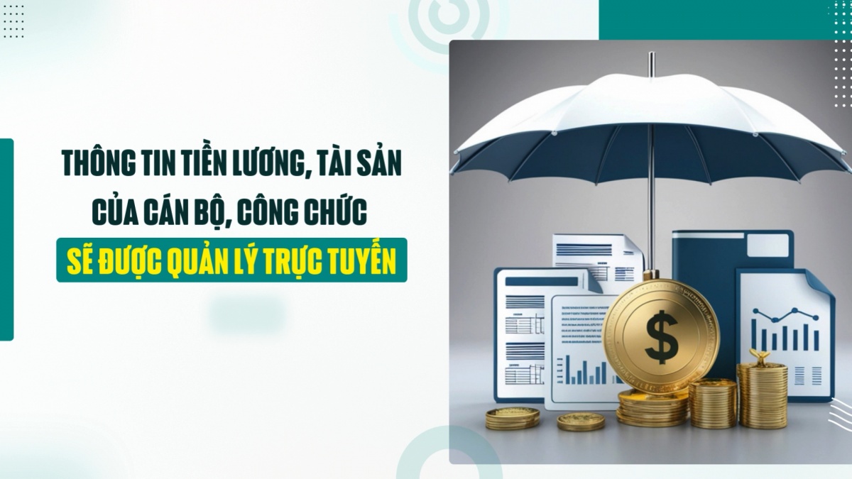 Thông tin tiền lương, tài sản của cán bộ, công chức sẽ được quản lý trực tuyến