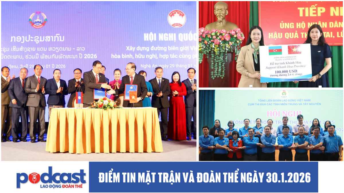 Điểm tin Mặt trận và Đoàn thể ngày 30.1.2026