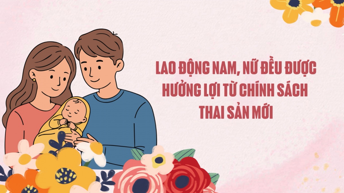 Lao động nam, nữ đều được hưởng lợi từ chính sách thai sản mới