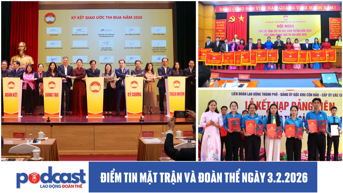 Điểm tin Mặt trận và Đoàn thể ngày 3.2.2026