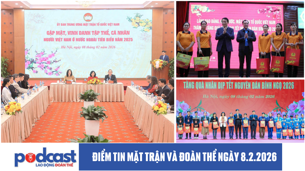 Điểm tin Mặt trận và Đoàn thể ngày 8.2.2026