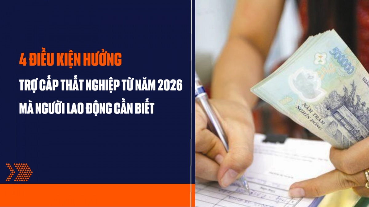 4 điều kiện hưởng trợ cấp thất nghiệp từ năm 2026 mà người lao động cần biết