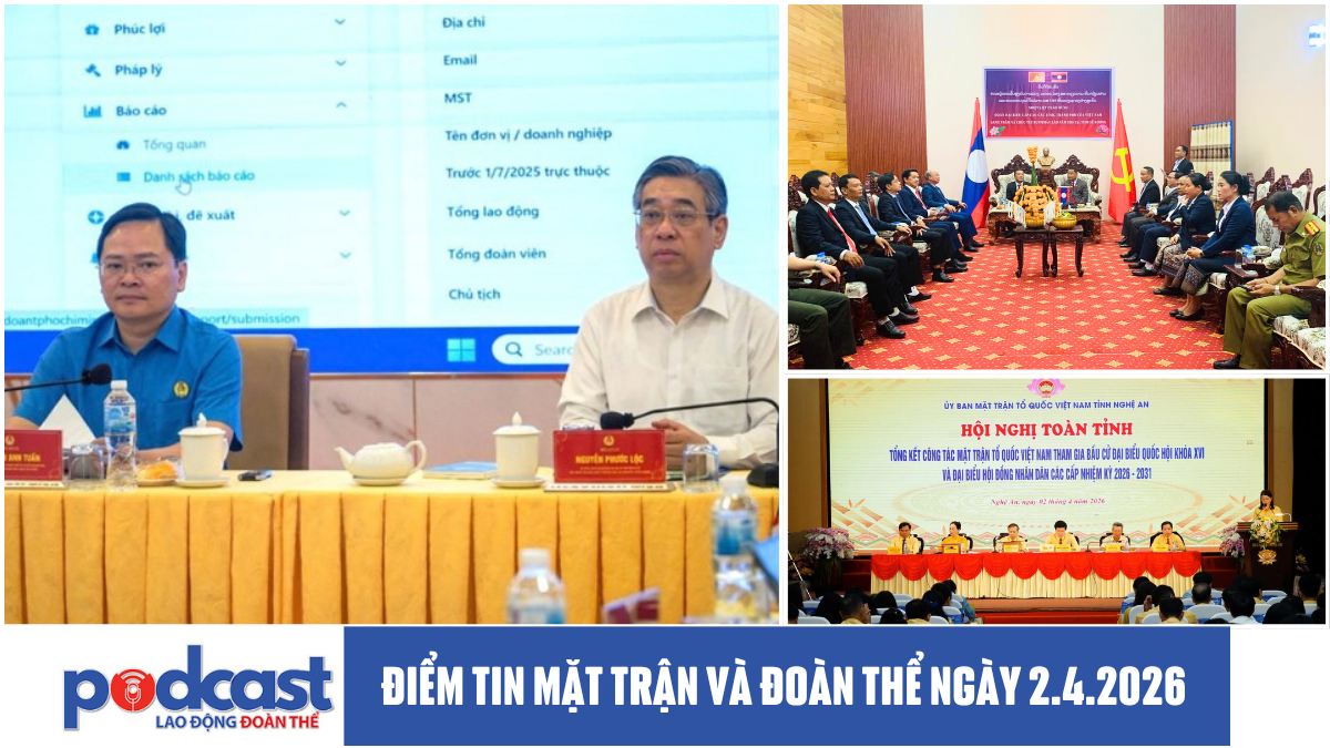 Điểm tin Mặt trận và Đoàn thể ngày 2.4.2026