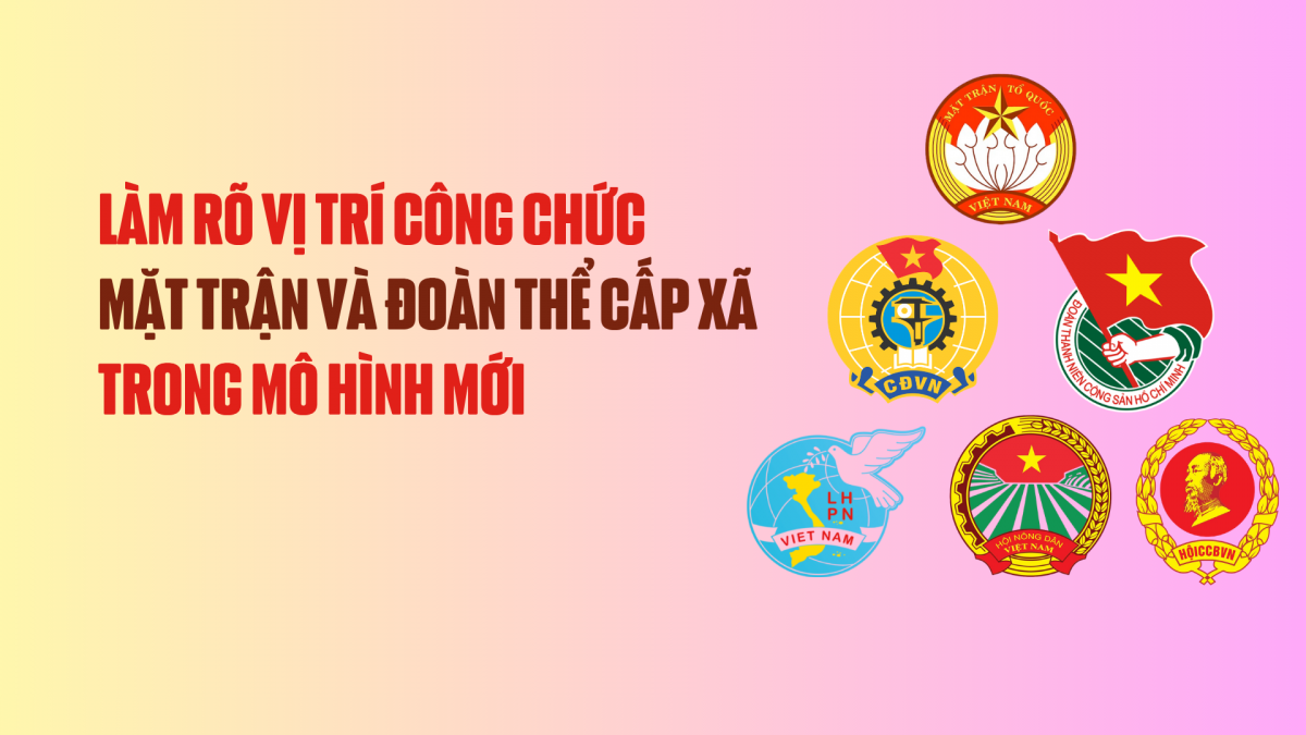 Làm rõ vị trí công chức Mặt trận và đoàn thể cấp xã trong mô hình mới