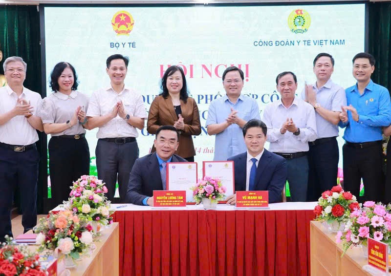 Ký kết Quy chế phối hợp giữa Bộ Y tế và Công đoàn Y tế Việt Nam giai đoạn 2026-2030